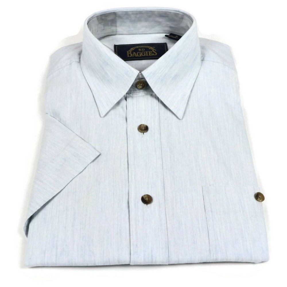 BD Baggies Mens Shirt Size Medium Blue SS